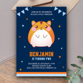 Uitnodiging voor verjaardagsfeestje met hamster
