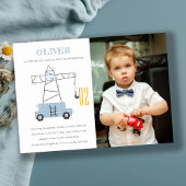 Uitnodiging voor verjaardagsfeestje met hijskraanf