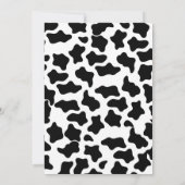 Uitnodiging voor verjaardagsfeestje met koe thema (Achterkant)