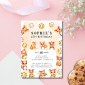 Uitnodiging voor verjaardagsfeestje met muis- en k