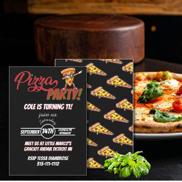 Uitnodiging voor verjaardagsfeestje met pizza | Pr