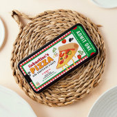 Uitnodiging voor verjaardagsfeestje met pizzabon