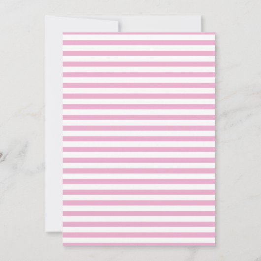 Uitnodiging voor verjaardagsfeestje met roze wilde (Achterkant)