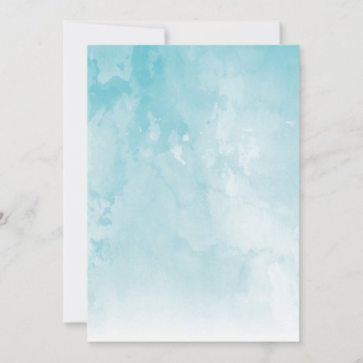 Uitnodiging voor verjaardagsfeestje met winterthem (Achterkant)