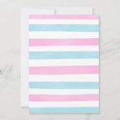 Uitnodiging voor verjaardagsfeestje met zeemeermin (Achterkant)