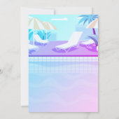 Uitnodiging voor verjaardagsfeestje met zwembad vo (Achterkant)