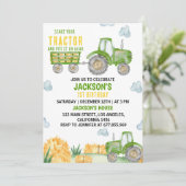 Uitnodiging voor verjaardagsfeestje op de boerderi (Staand voorkant)