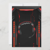 Uitnodiging voor verjaardagsfeestje Red Game Truck (Achterkant)