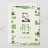 Uitnodiging voor verjaardagsfeestje Time to Par-Te (Voorkant)