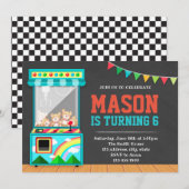 Uitnodiging voor verjaardagsfeestje van Arcade (Voorkant / Achterkant)