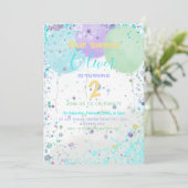 Uitnodiging voor verjaardagsfeestje van de Colorfu (Staand voorkant)