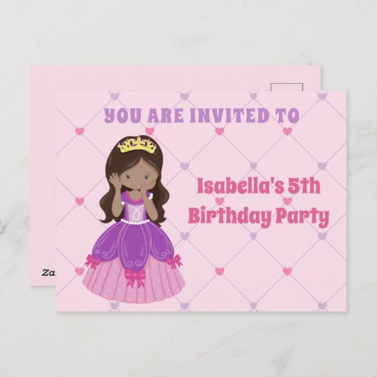 Uitnodiging voor verjaardagsfeestje van een lief S (Voorkant / Achterkant)