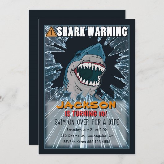 Uitnodiging voor verjaardagsfeestje van Extreme Sh (Voorkant / Achterkant)