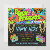 Uitnodiging voor verjaardagsfeestje van Fresh Prin (Voorkant)