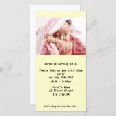 Uitnodiging voor verjaardagsfeestje van het kind (Voorkant / Achterkant)