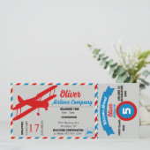 Uitnodiging voor verjaardagsfeestje van het vliegt (Staand voorkant)