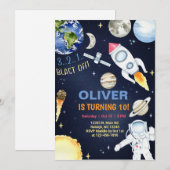 Uitnodiging voor verjaardagsfeestje van jongen in  (Voorkant / Achterkant)