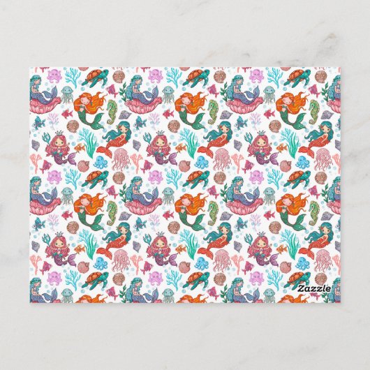 Uitnodiging voor verjaardagsfeestje van Kleine Zee (Achterkant)