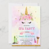 Uitnodiging voor verjaardagsfeestje van Unicorn Sp (Voorkant)