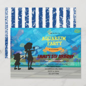 Uitnodiging voor verjaardagsfeestje voor aquarium (Voorkant / Achterkant)