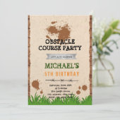 Uitnodiging voor verjaardagsfeestje voor buitencur (Staand voorkant)