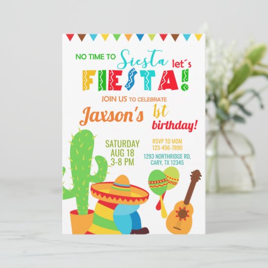 Uitnodiging voor verjaardagsfeestje voor jongen/ma (Staand voorkant)