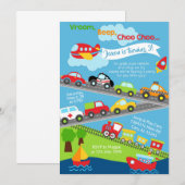 Uitnodiging voor verjaardagsfeestje voor jongen me (Voorkant / Achterkant)