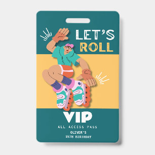 uitnodiging voor verjaardagsfeestje voor jongen me badge