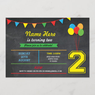 Uitnodiging voor verjaardagsfeestje voor jongens e