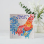 Uitnodiging voor verjaardagsfeestje voor jongens v (Staand voorkant)