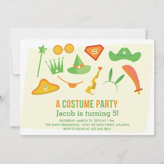 Uitnodiging voor verjaardagsfeestje voor jongens v (Voorkant)