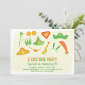 Uitnodiging voor verjaardagsfeestje voor jongens v (Staand voorkant)