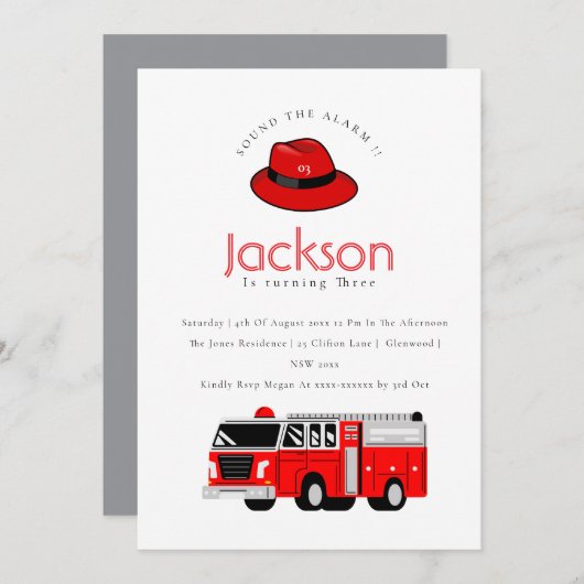 Uitnodiging voor verjaardagsfeestje voor kinderen  (Voorkant / Achterkant)