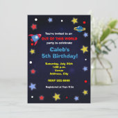 Uitnodiging voor verjaardagsfeestje voor kinderen  (Staand voorkant)