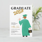 Uitnodiging voor verjaardagsfeestje voor mannen af (Staand voorkant)