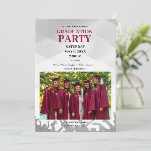 Uitnodiging voor verjaardagsfeestje voor meerdere (Staand voorkant)