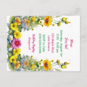 Uitnodiging voor verjaardagsfeestje voor meisje me (Achterkant)