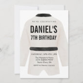 Uitnodiging voor verjaardagsfeestje voor vechtspor (Voorkant)