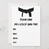 Uitnodiging voor verjaardagsfeestje voor vechtspor (Voorkant)