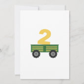 Uitnodiging voor verjaardagsfeestje waterverf Trac (Achterkant)