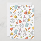 Uitnodiging voor verjaardagsfeestje Wetenschap • M (Achterkant)