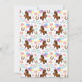 Uitnodiging voor verjaardagsfeestje witte paard (Achterkant)