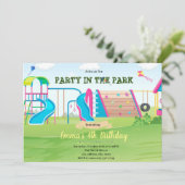 Uitnodiging voor verjaardagsfeestjes (Staand voorkant)