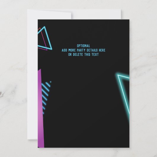 Uitnodiging voor verjaardagsfeestjes Uitnodiging (Achterkant)