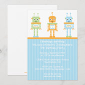 Uitnodiging voor verjaardagsfeestjes van de futuri (Voorkant / Achterkant)