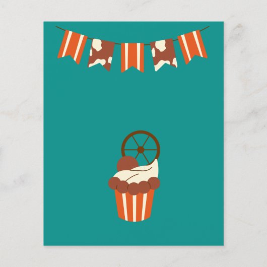 Uitnodiging voor verjaardagsfeestjes voor kleine c (Achterkant)