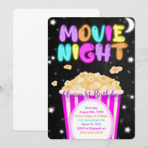 Uitnodiging voor verjaardagsfilmavond