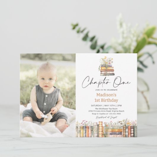 Uitnodiging voor verjaardagsfoto's in het verhalen (Staand voorkant)
