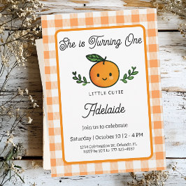 Uitnodiging voor verjaardagskaart Little Cutie 1e 