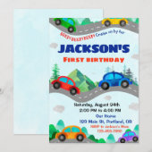 Uitnodiging voor verjaardagskaarten Jongerenvervoe (Voorkant / Achterkant)